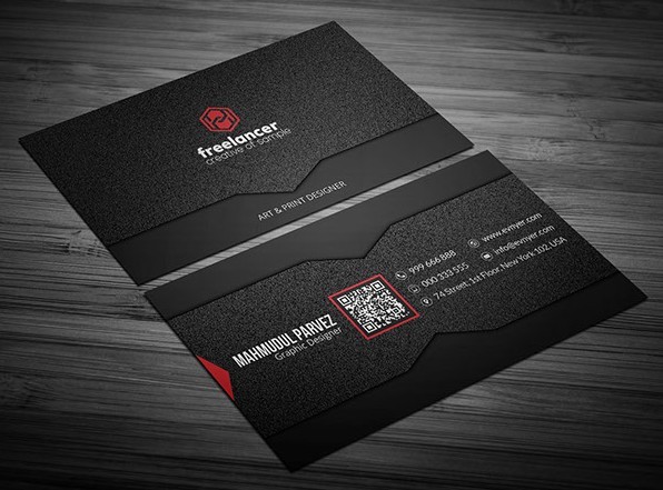 Black Business Card Template