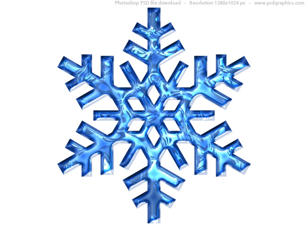 Blue Snowflake Icon PSD