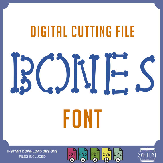 Bone Font Alphabet