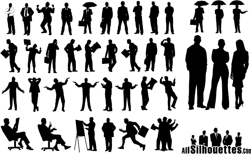 Business Person Silhouette Vector Business Person Silhouette Vector