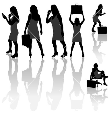 Businesswoman Silhouette Vector