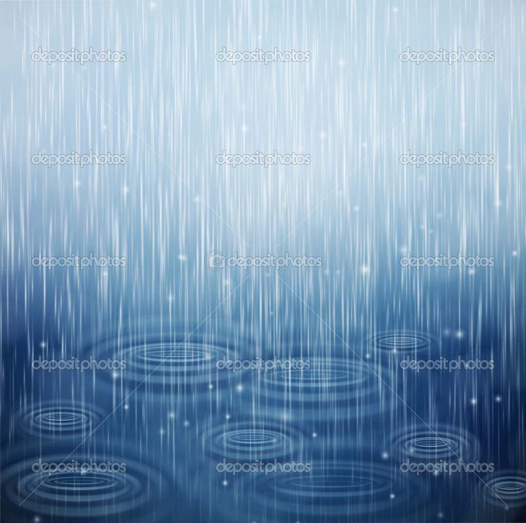 Cartoon Rainy Day Background