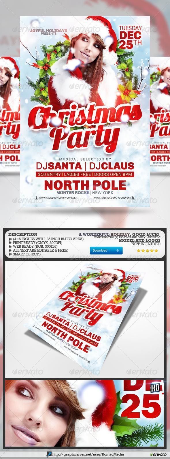 Christmas Party Flyer Editable