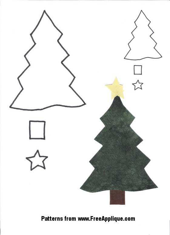 Christmas Tree Applique Pattern Free