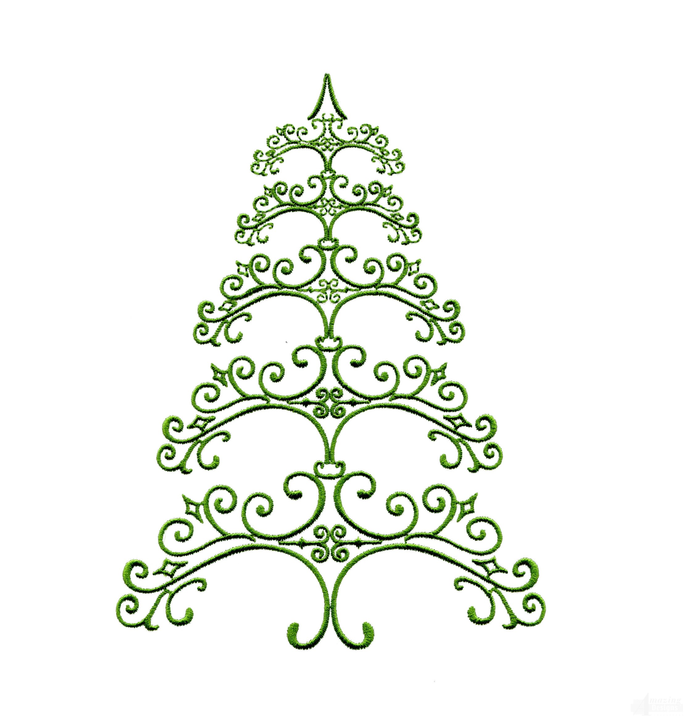 Christmas Tree Embroidery Design