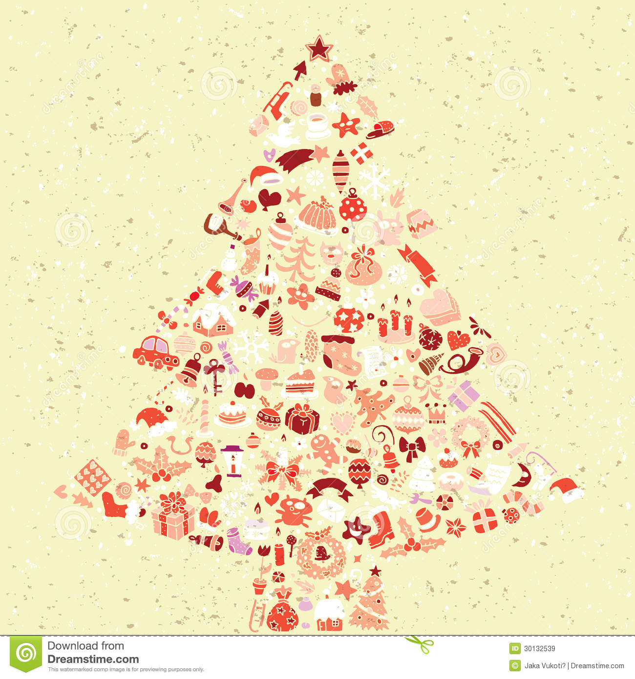 Christmas Tree Made of Squares