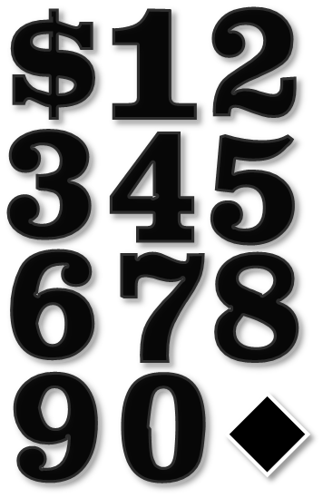 Clarendon Number Font