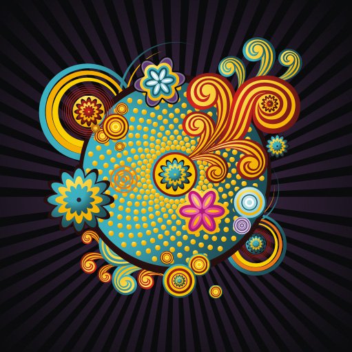 Colorful Vector Graphics Swirls