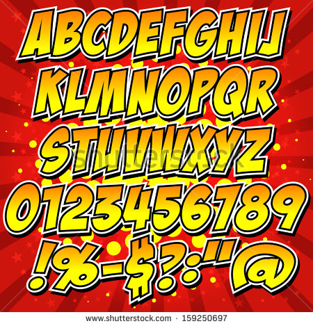 Comic Book Letter Alphabet Font