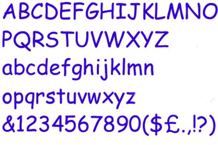 Comic Sans Font Letters