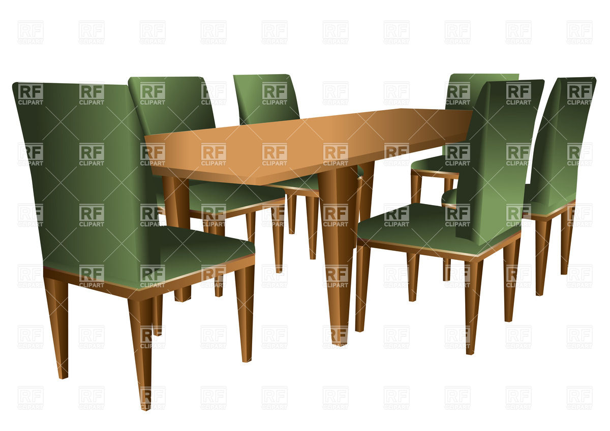 Conference Table and Chairs Clip Art