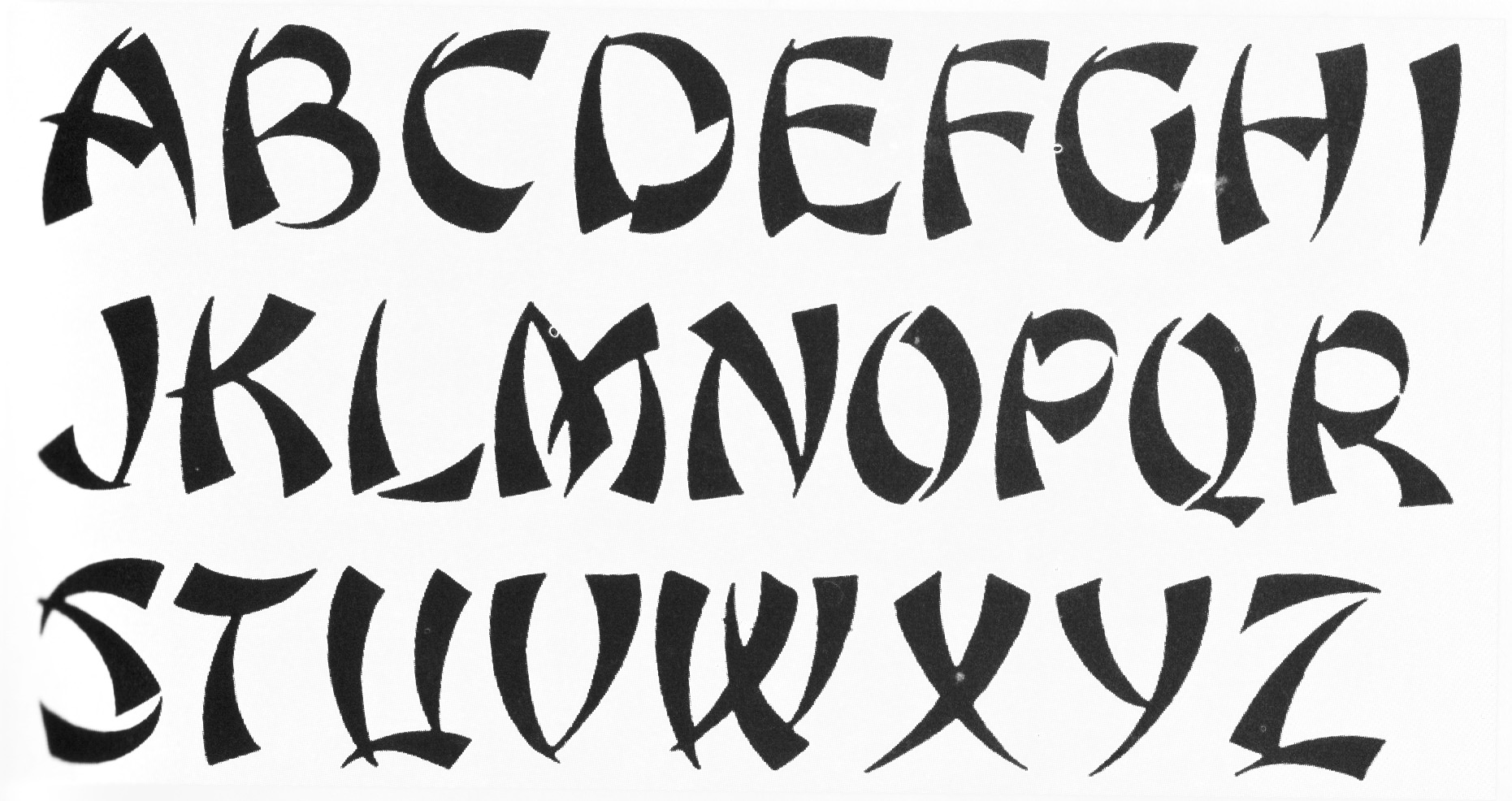Cool Tattoo Fonts Alphabet