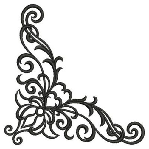 Corner Scroll Embroidery Designs