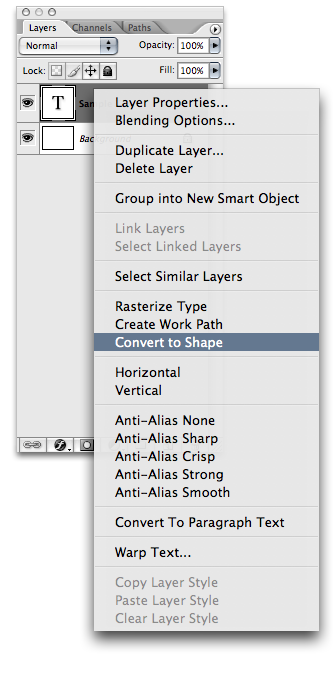 Create Outlines of Text Photoshop Create Outlines of Text Photoshop