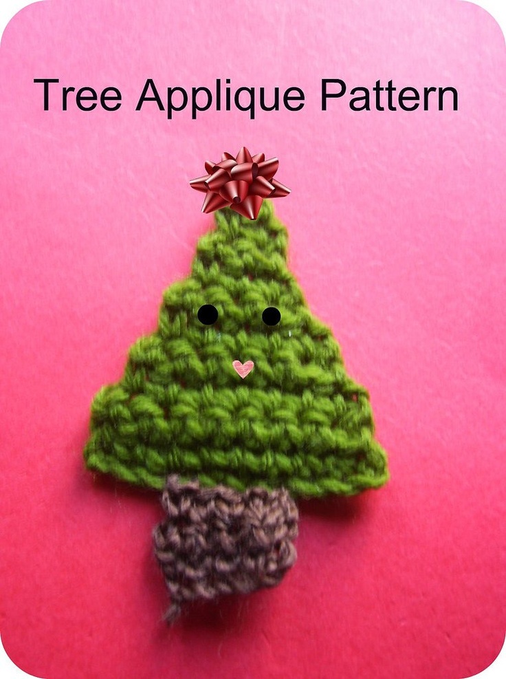 Crochet Christmas Tree Applique Pattern