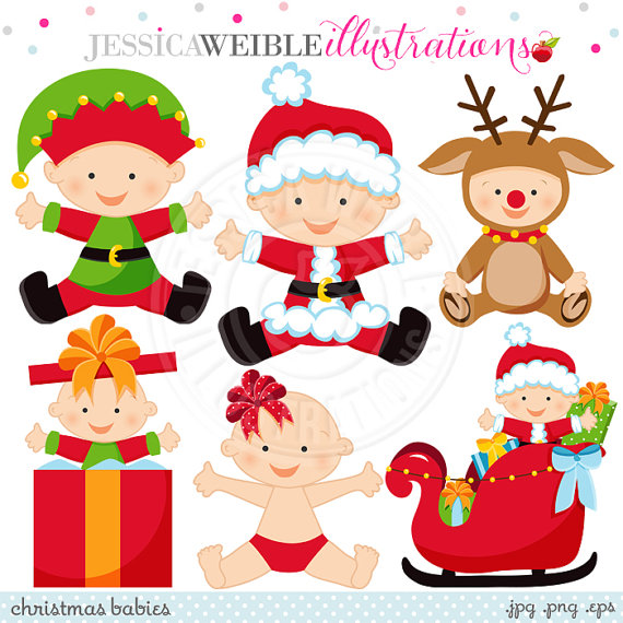 Cute Christmas Baby Clip Art