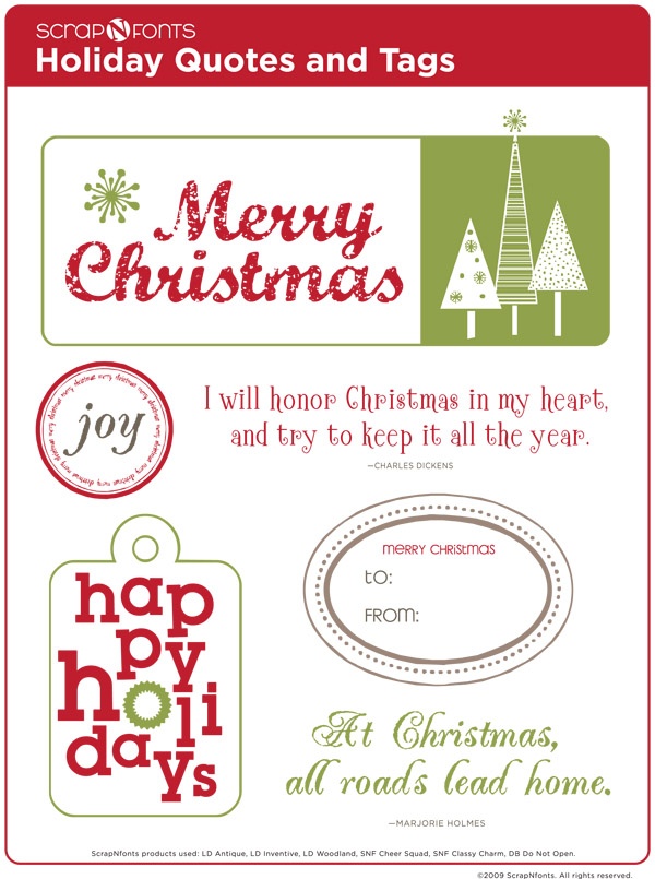 Cute Quotes and Fonts for Christmas