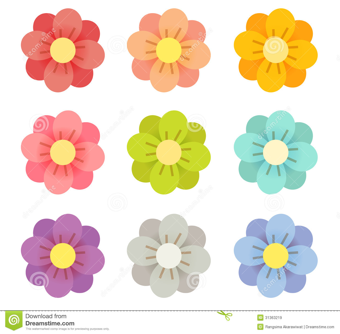 Cute Vector Flowers