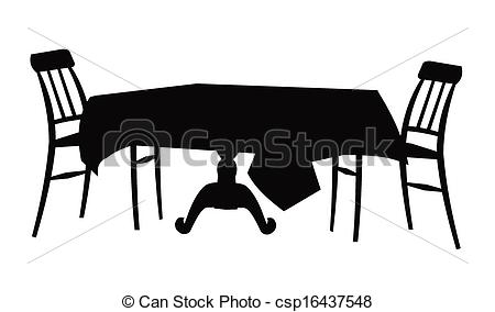 Dining Room Table and Chairs Clip Art