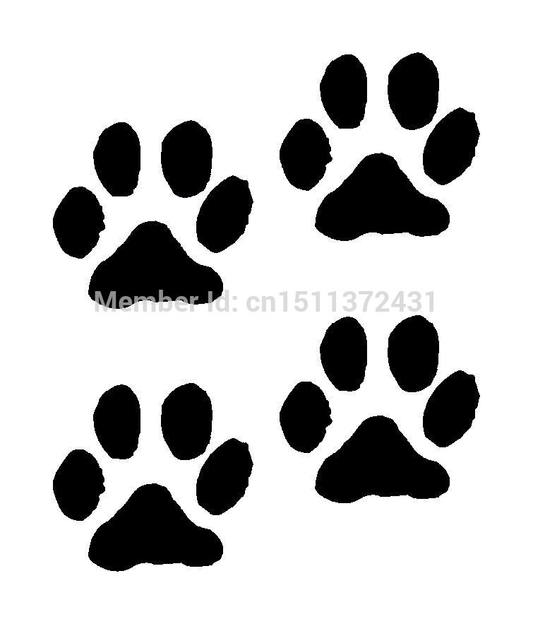 Dog Paw Print Stickers