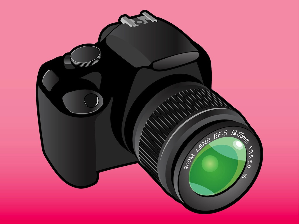 DSLR Camera Vector Clip Art Free