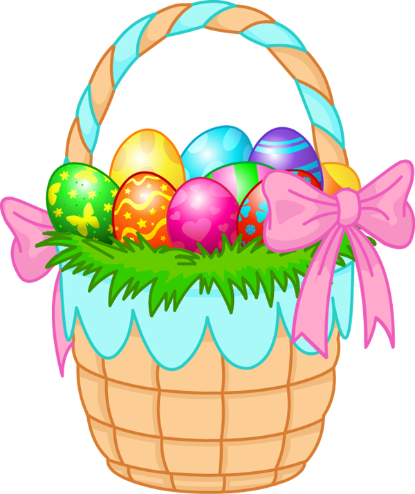 Easter Egg Basket Clip Art