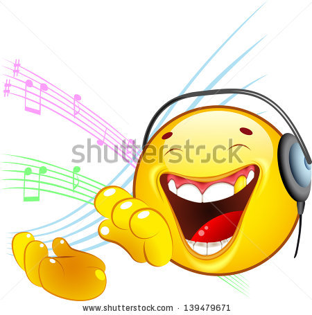 Emoticon with Headphones