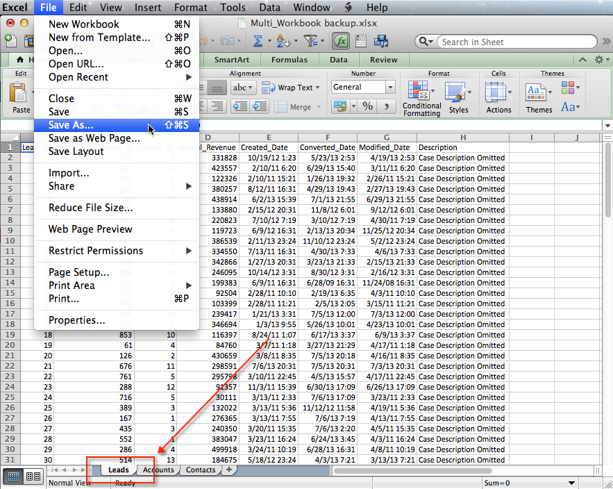 Excel CSV File Format