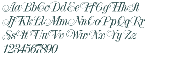 Font with Swirl Letters