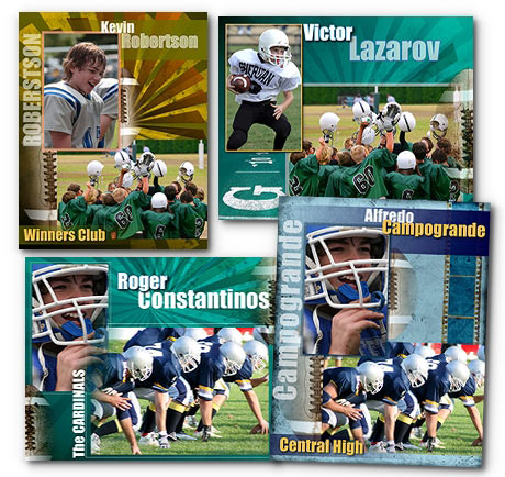 Football Memory Mate Templates for Photoshop