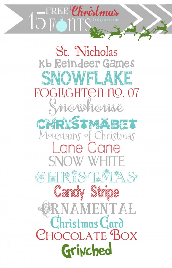 17 Cute Christmas Fonts Images