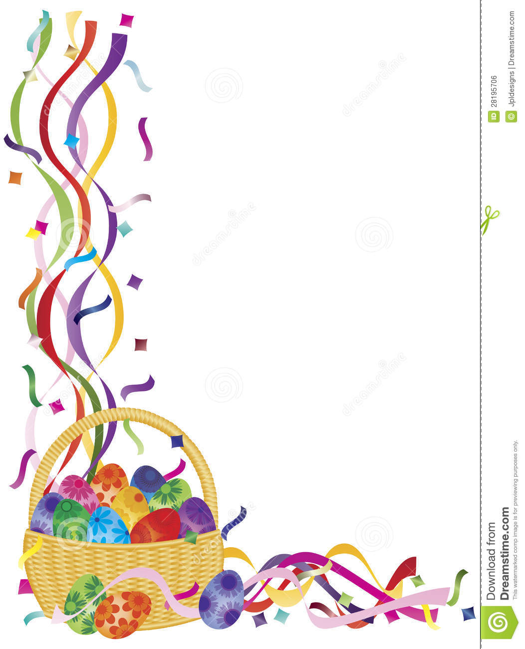 15 Easter Basket Border Graphics Images