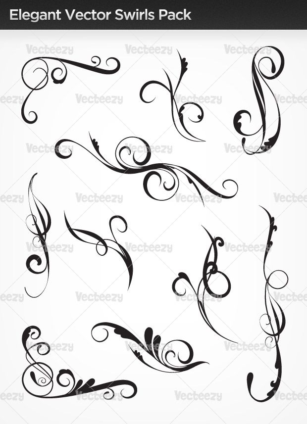 Free Elegant Vector Swirls Brushes Photoshop