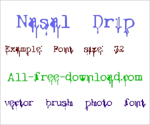 Free Fonts Water Drip