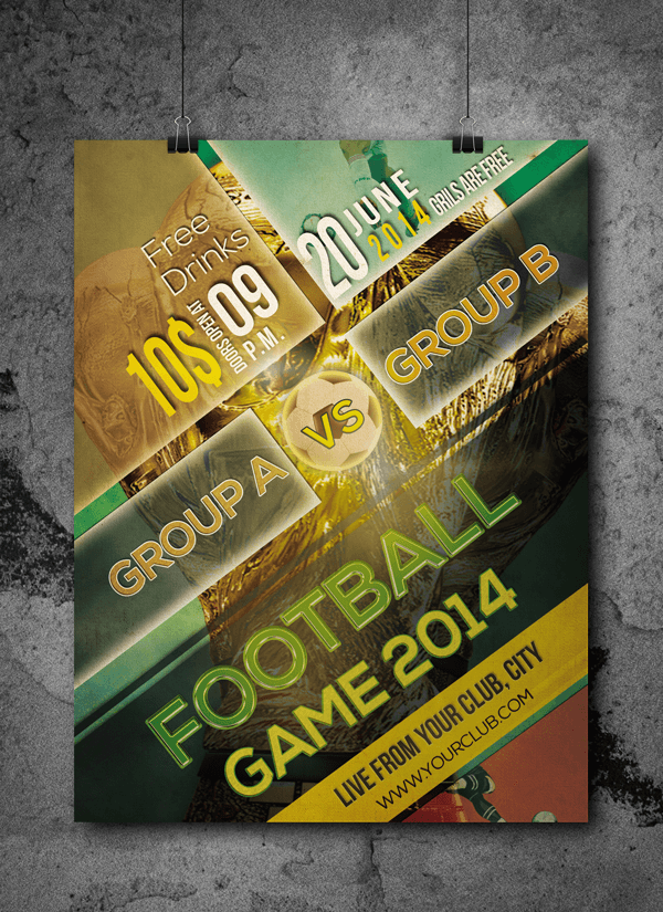 Free Football Flyer PSD Template