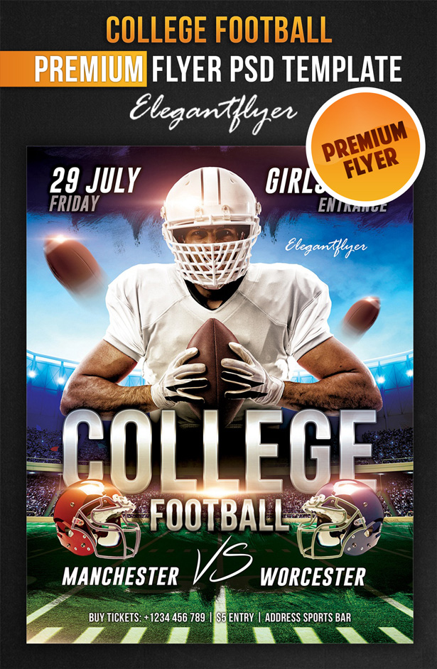 Free Football Flyer PSD Template