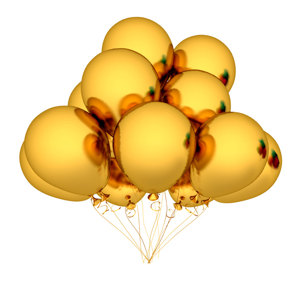 Free Images of Gold Balloons