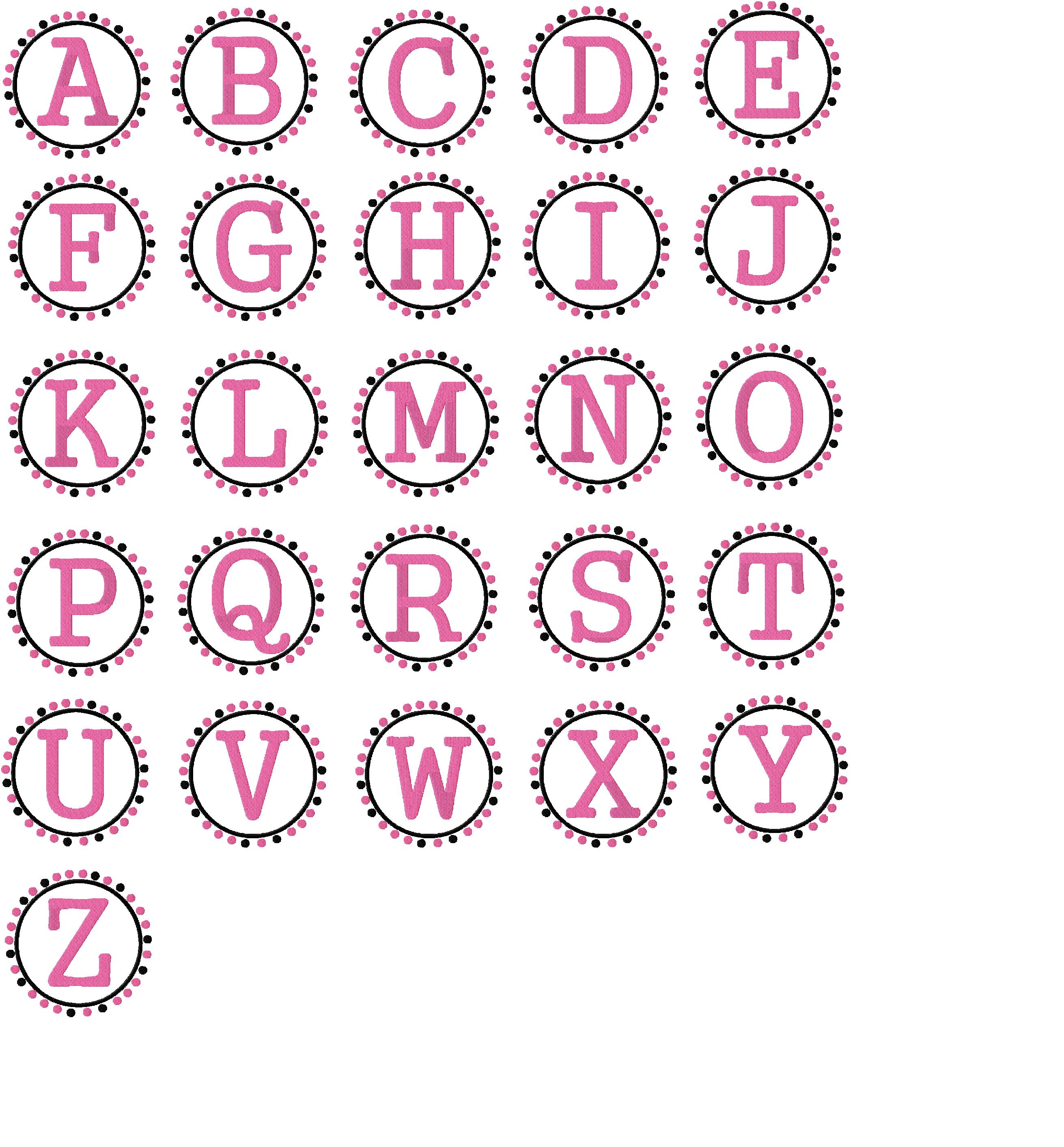 Free Letter Monogram Embroidery Fonts