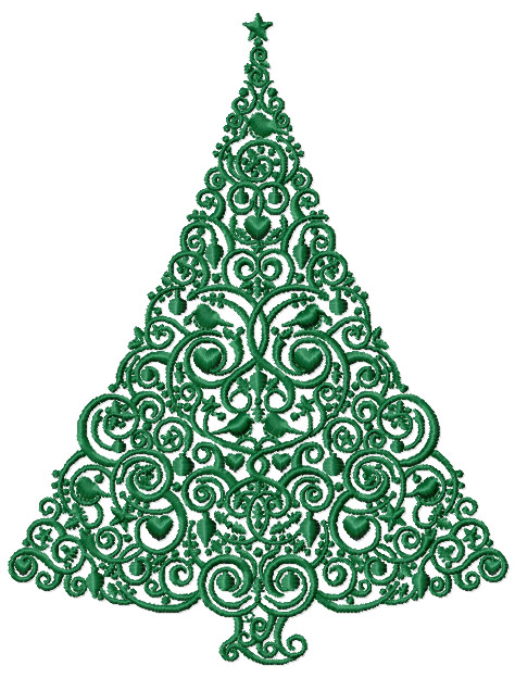 Free Machine Embroidery Design Christmas Tree