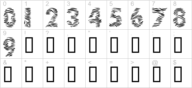 Free Printable Zebra Numbers