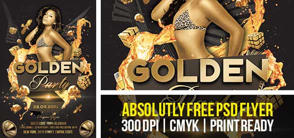 14 Golden Party PSD Images