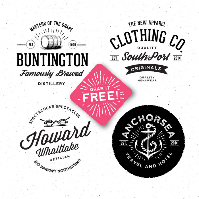 Free Psd Vintage Badges Free Psd Vintage Badges