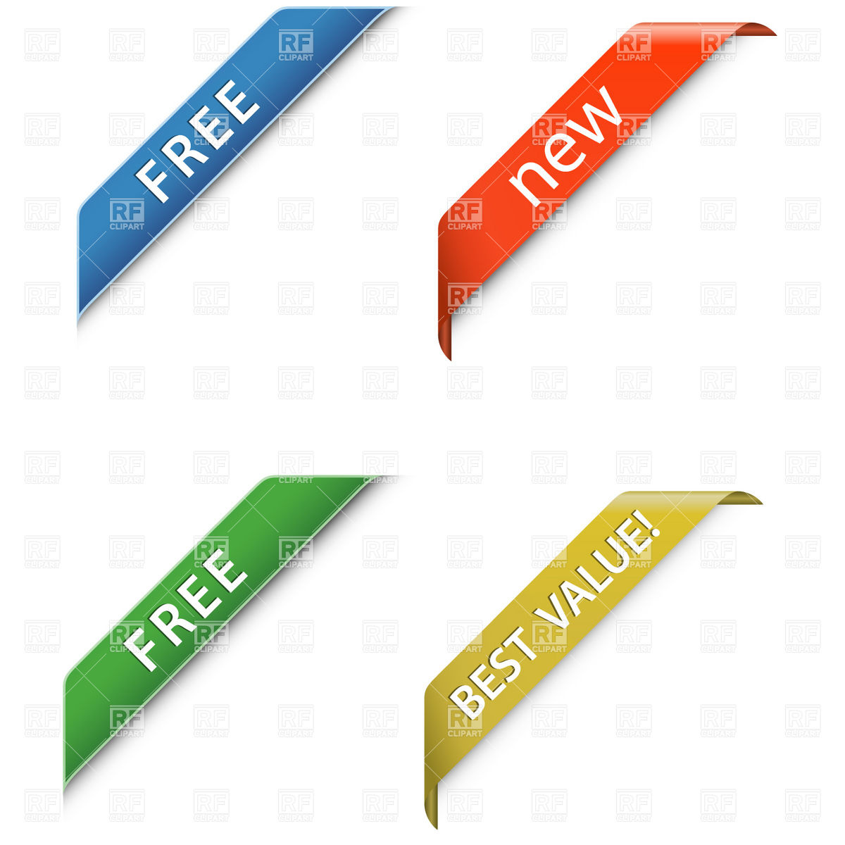 Free Vector Corner Ribbon Clip Art