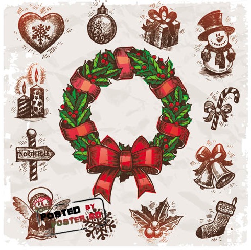 Free Vintage Christmas Vectors