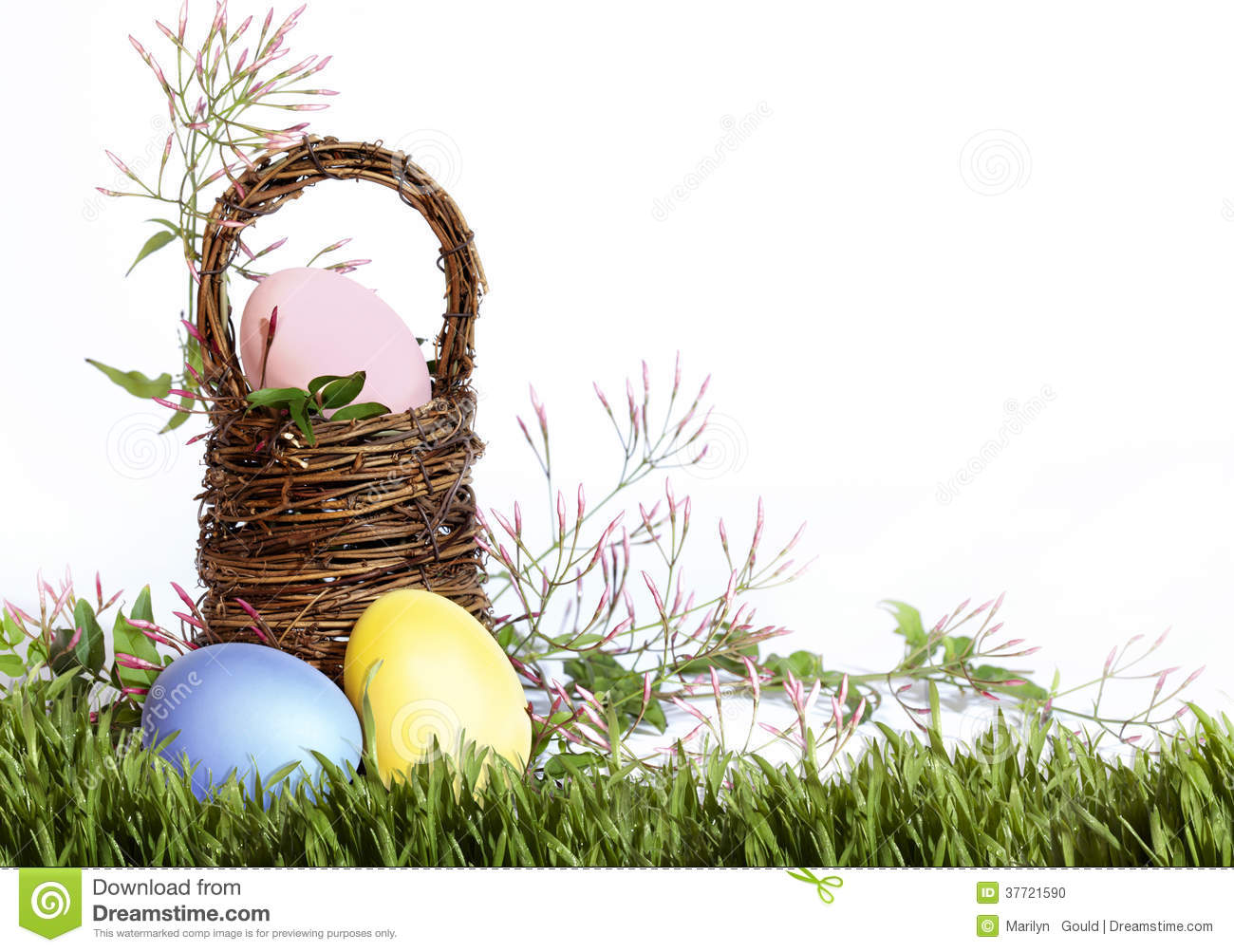 Grass and Easter Egg Border Grass and Easter Egg Border