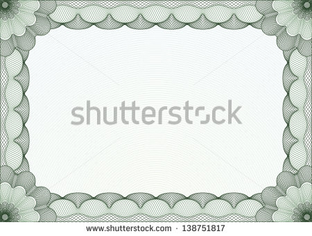 Green Certificate Border Template