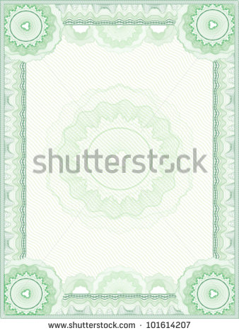 Green Certificate Border Vector