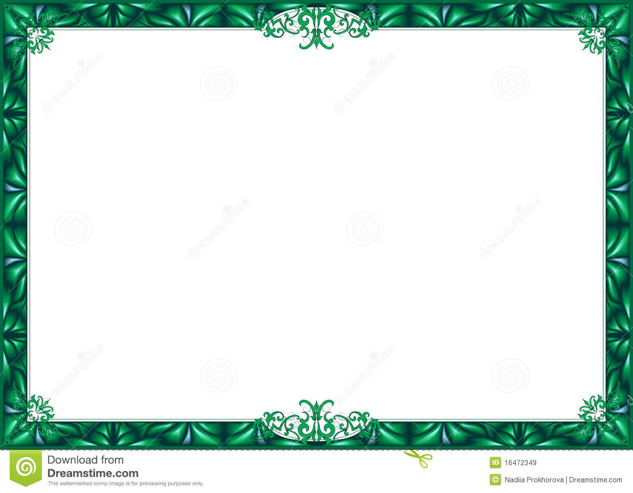 Green Certificate Borders and Frames