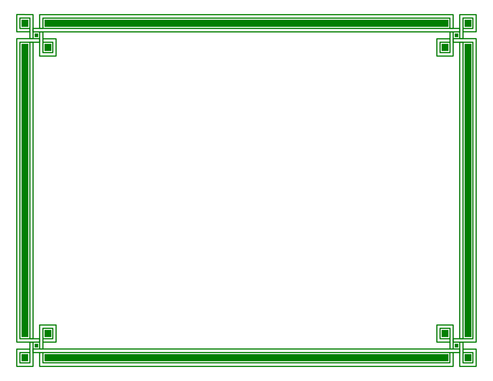 Green Certificate Borders Templates Free