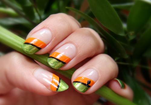 Green Nail Art Design